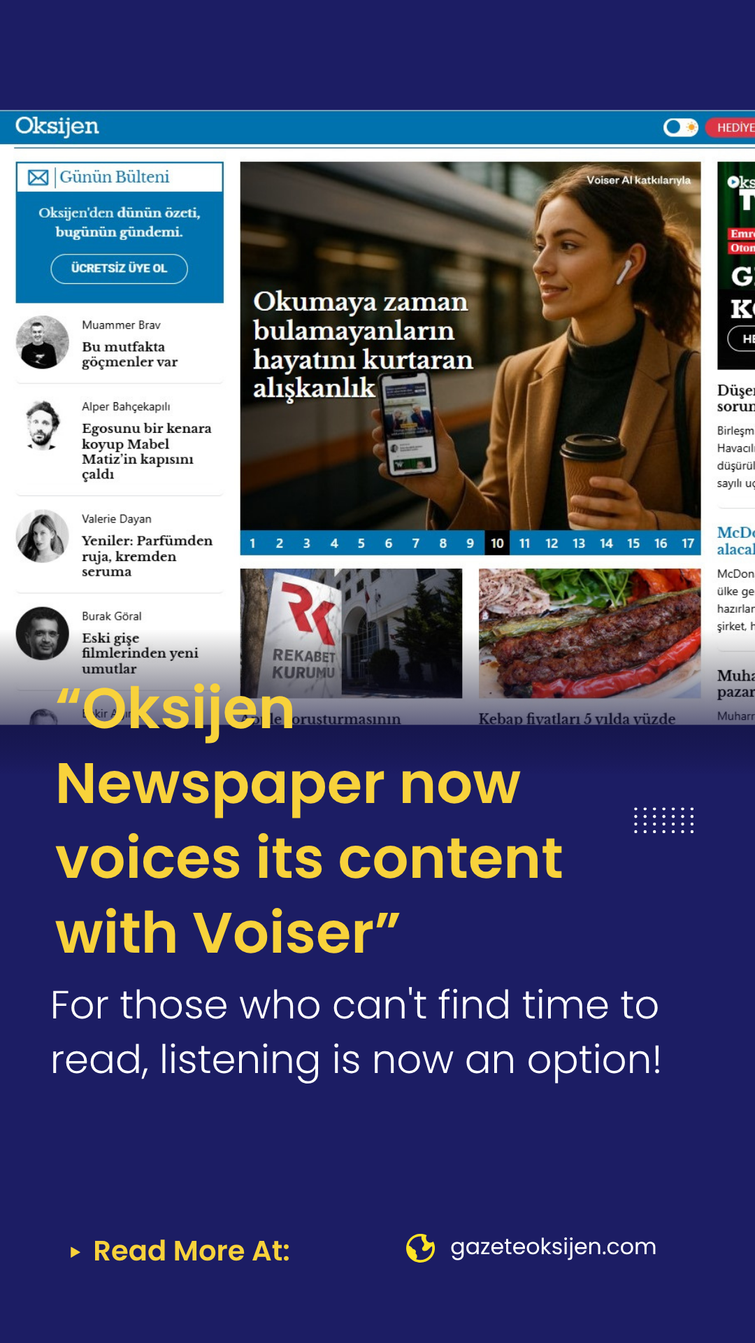 Oxygen Newspaper now voices its news with Voiser